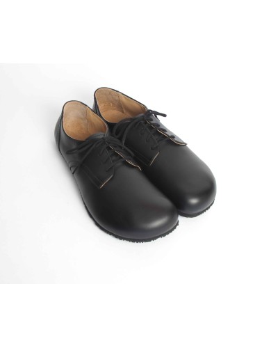 (S-L) - smooth laced shoes, tar black