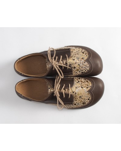 (O2) - laced brogue shoes, 2 leathers and specles to order