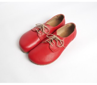 (S-L) - siledast nahast paeltega kingad, punased