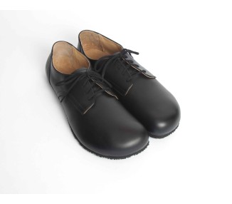 (S-L) - smooth laced shoes, tar black