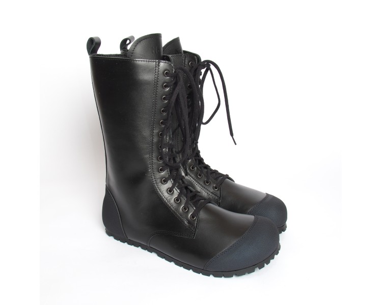 Minimalist Combat Boots | Tactical Boots with Zipper Colour Black ...